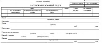 бланк расходно-кассового ордера по форме № КО-2