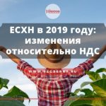 ЕСХН в 2019 году: изменения относительно НДС