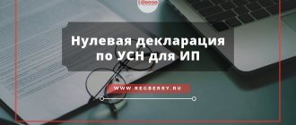 Нулевая декларация по УСН для ИП