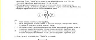 Образец приказа об установлении лимита кассы