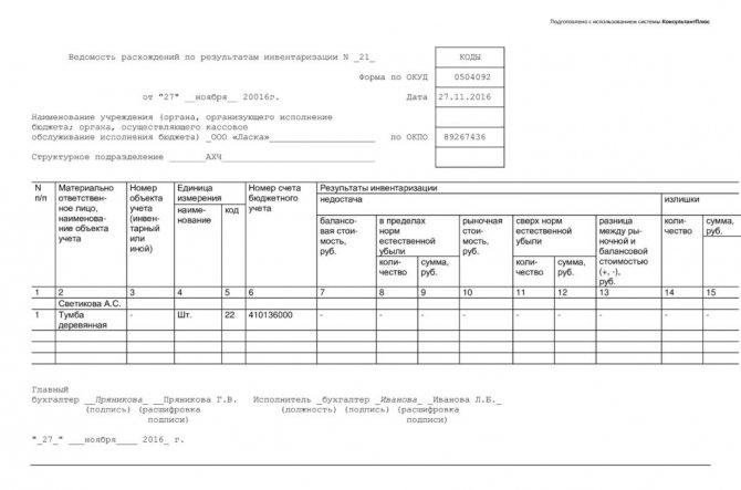 Инв 26 образец заполнения