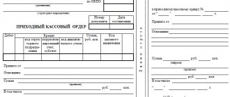 Receipt cash order - form and sample
