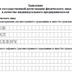 An example of filling out section 1 of form P21001