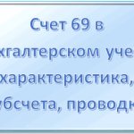 Счет 69 в бухгалтерском учете: для чего применяется, характеристика, субсчета, типовые проводки