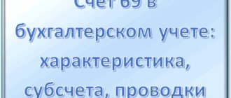 Счет 69 в бухгалтерском учете: для чего применяется, характеристика, субсчета, типовые проводки