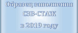 СЗВ-стаж: образец заполнения в 2019 году, сроки и порядок сдачи