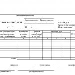 Унифицированная форма № Т-3 - Штатное расписание (бланк)