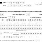 Верхняя часть титула декларации