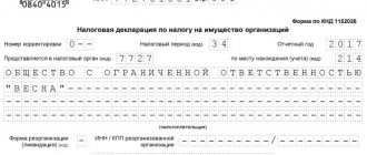 Верхняя часть титула декларации
