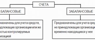 виды бухгалтерских счетов